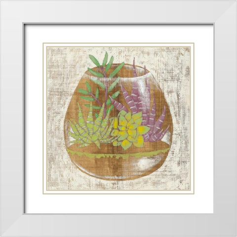 Glass Garden II White Modern Wood Framed Art Print with Double Matting by Zarris, Chariklia