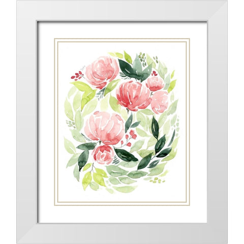 Buoyant Bouquet I White Modern Wood Framed Art Print with Double Matting by Popp, Grace