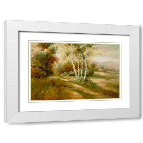 Eventide 9 White Modern Wood Framed Art Print with Double Matting by Dag, Inc.