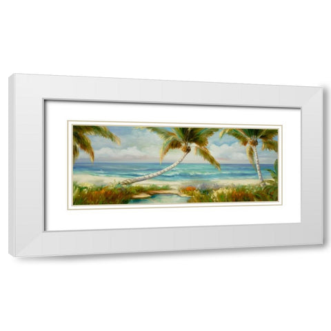 Tropical 11 White Modern Wood Framed Art Print with Double Matting by Dag, Inc.