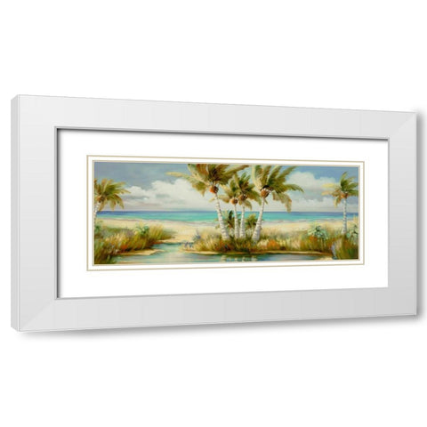 Tropical 12 White Modern Wood Framed Art Print with Double Matting by Dag, Inc.
