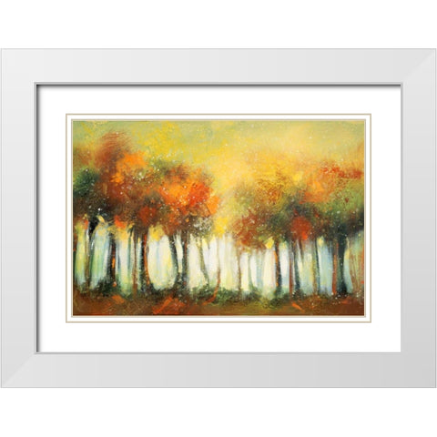 Hinterland 6 White Modern Wood Framed Art Print with Double Matting by Dag, Inc.