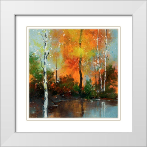 Hinterland 7 White Modern Wood Framed Art Print with Double Matting by Dag, Inc.