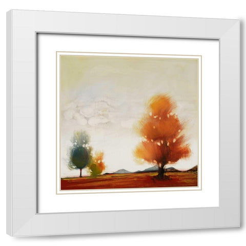 Hinterland 12 White Modern Wood Framed Art Print with Double Matting by Dag, Inc.