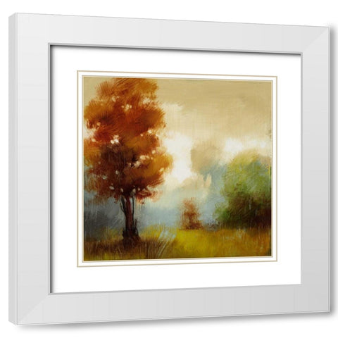 Hinterland 15 White Modern Wood Framed Art Print with Double Matting by Dag, Inc.