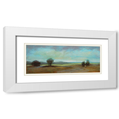 Landscape 101 White Modern Wood Framed Art Print with Double Matting by Dag, Inc.