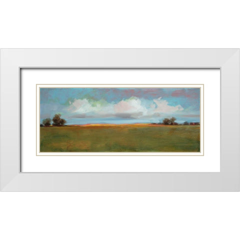 Landscape 102 White Modern Wood Framed Art Print with Double Matting by Dag, Inc.