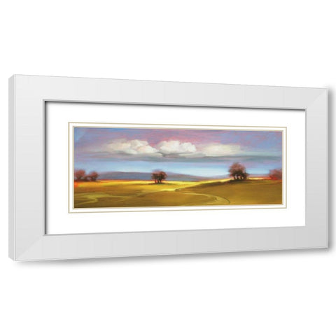 Landscape 106 White Modern Wood Framed Art Print with Double Matting by Dag, Inc.