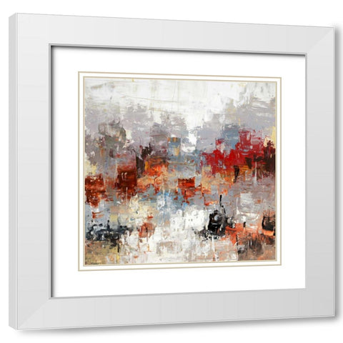Metro Life 7 White Modern Wood Framed Art Print with Double Matting by Dag, Inc.