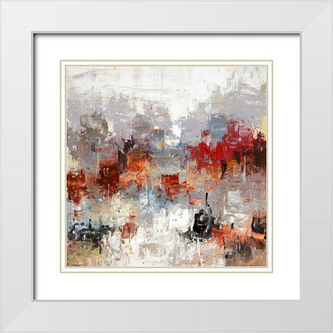 Metro Life 7 White Modern Wood Framed Art Print with Double Matting by Dag, Inc.