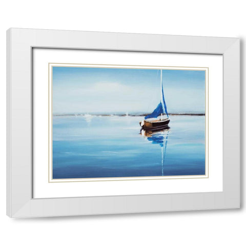 Set Sail 9 White Modern Wood Framed Art Print with Double Matting by Dag, Inc.
