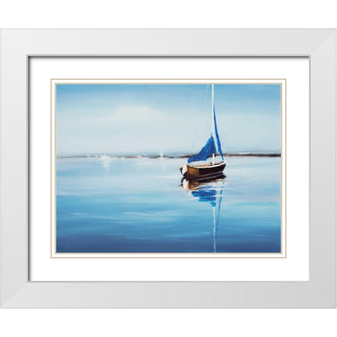 Set Sail 9 White Modern Wood Framed Art Print with Double Matting by Dag, Inc.