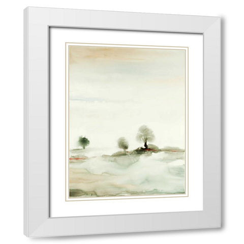 Solstice 8 White Modern Wood Framed Art Print with Double Matting by Dag, Inc.