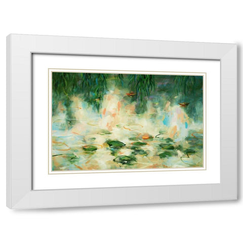 Solstice 9 White Modern Wood Framed Art Print with Double Matting by Dag, Inc.