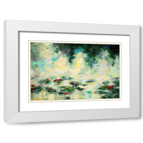 Solstice 10 White Modern Wood Framed Art Print with Double Matting by Dag, Inc.