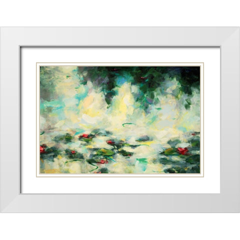 Solstice 10 White Modern Wood Framed Art Print with Double Matting by Dag, Inc.