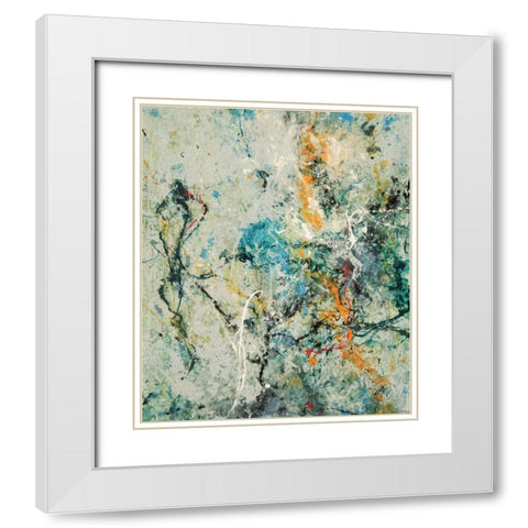 Tango 63 White Modern Wood Framed Art Print with Double Matting by Dag, Inc.