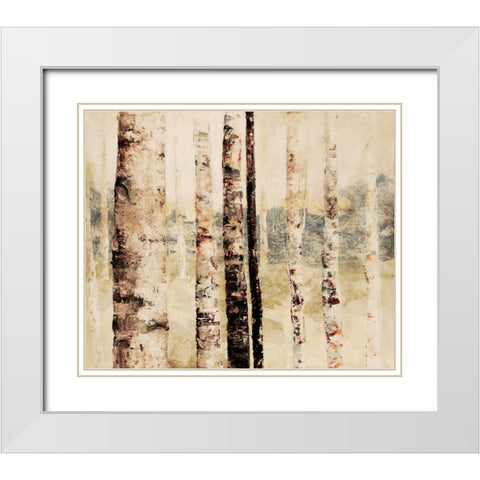 Woodland 6 White Modern Wood Framed Art Print with Double Matting by Dag, Inc.