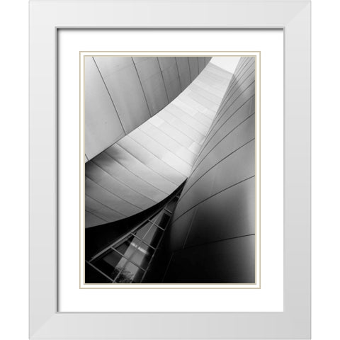 Ode to Gehry 6 White Modern Wood Framed Art Print with Double Matting by Dag, Inc.