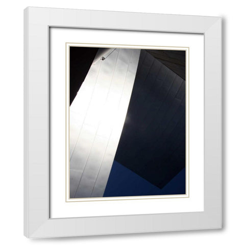 Ode to Gehry 52 White Modern Wood Framed Art Print with Double Matting by Dag, Inc.