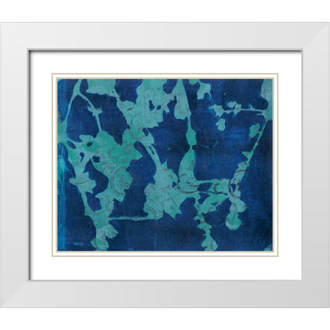 Brackish Flowers I White Modern Wood Framed Art Print with Double Matting by Moore, Regina