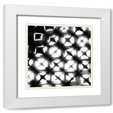 Graphic Shibori I White Modern Wood Framed Art Print with Double Matting by Zarris, Chariklia