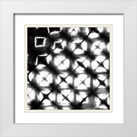 Graphic Shibori I White Modern Wood Framed Art Print with Double Matting by Zarris, Chariklia