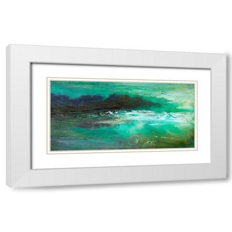 Dusk on the Coast  White Modern Wood Framed Art Print with Double Matting by Finch, Sheila