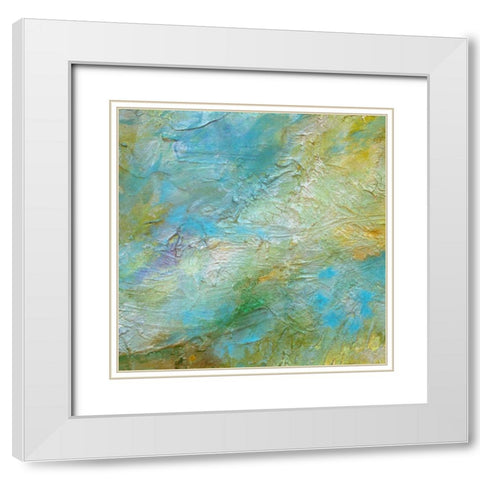 Tropical Currents I White Modern Wood Framed Art Print with Double Matting by Finch, Sheila