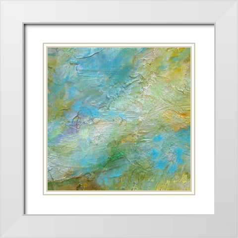 Tropical Currents I White Modern Wood Framed Art Print with Double Matting by Finch, Sheila