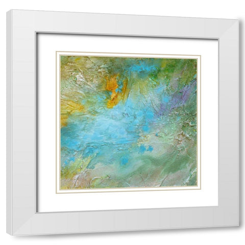 Tropical Currents II White Modern Wood Framed Art Print with Double Matting by Finch, Sheila