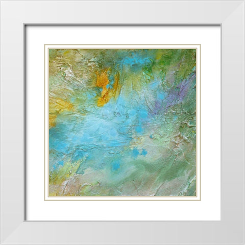 Tropical Currents II White Modern Wood Framed Art Print with Double Matting by Finch, Sheila