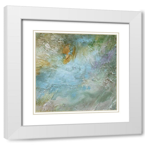 Pastel Currents II White Modern Wood Framed Art Print with Double Matting by Finch, Sheila