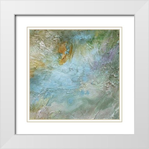Pastel Currents II White Modern Wood Framed Art Print with Double Matting by Finch, Sheila