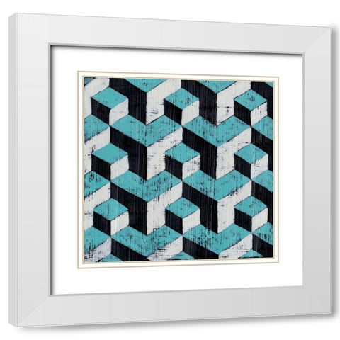 Over Under I White Modern Wood Framed Art Print with Double Matting by Zarris, Chariklia