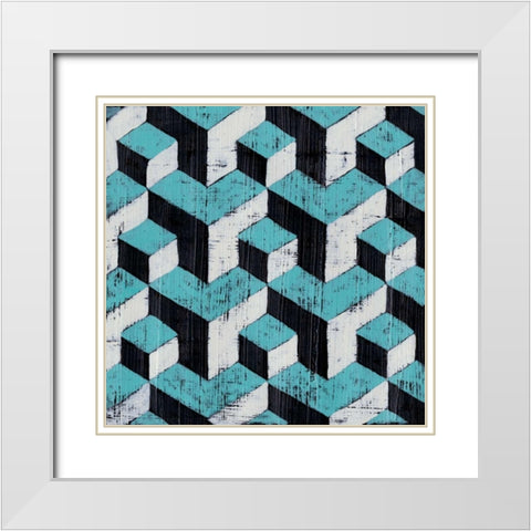 Over Under I White Modern Wood Framed Art Print with Double Matting by Zarris, Chariklia