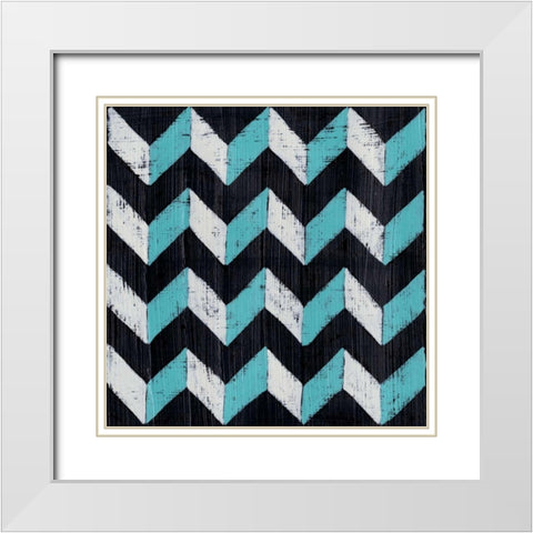 Over Under II White Modern Wood Framed Art Print with Double Matting by Zarris, Chariklia