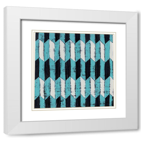 Over Under VI White Modern Wood Framed Art Print with Double Matting by Zarris, Chariklia