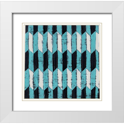 Over Under VI White Modern Wood Framed Art Print with Double Matting by Zarris, Chariklia