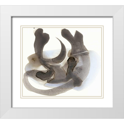 Embodiment I White Modern Wood Framed Art Print with Double Matting by Stramel, Renee W.
