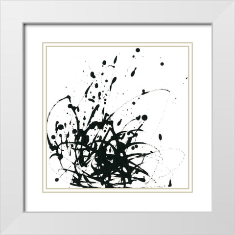 Onyx Expression I White Modern Wood Framed Art Print with Double Matting by Vess, June Erica