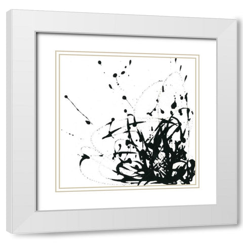 Onyx Expression II White Modern Wood Framed Art Print with Double Matting by Vess, June Erica