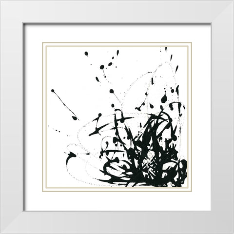 Onyx Expression II White Modern Wood Framed Art Print with Double Matting by Vess, June Erica