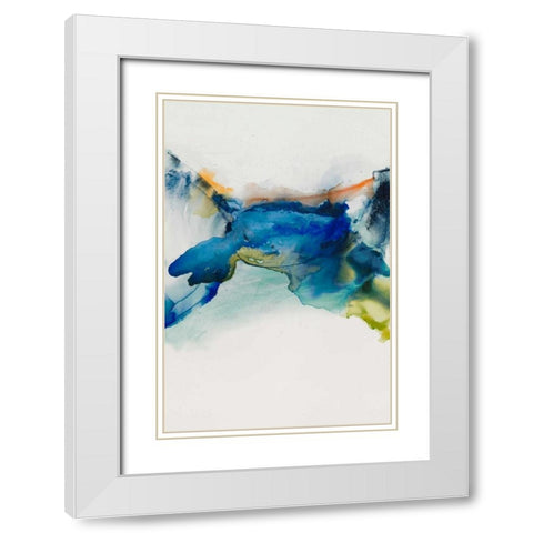 Abstract Terrain II White Modern Wood Framed Art Print with Double Matting by Jasper, Sisa