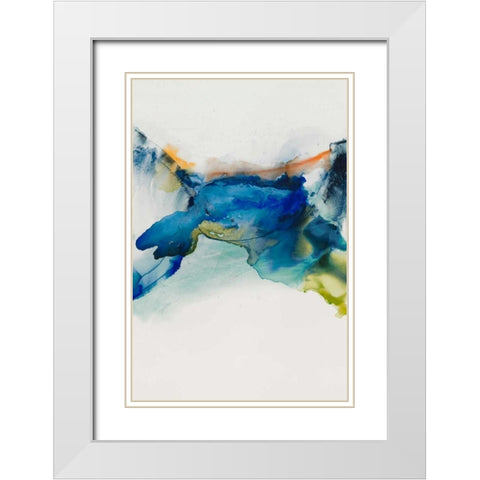 Abstract Terrain II White Modern Wood Framed Art Print with Double Matting by Jasper, Sisa