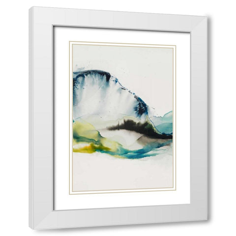Abstract Terrain III White Modern Wood Framed Art Print with Double Matting by Jasper, Sisa