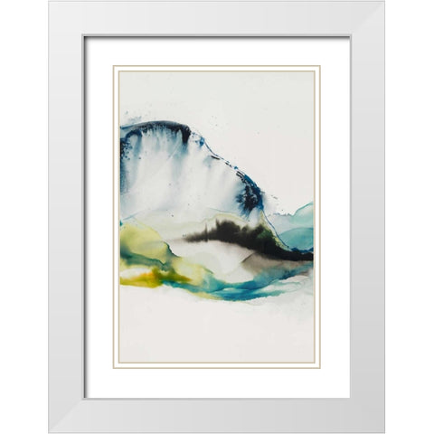 Abstract Terrain III White Modern Wood Framed Art Print with Double Matting by Jasper, Sisa
