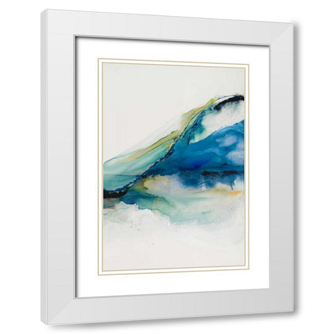 Abstract Terrain IV White Modern Wood Framed Art Print with Double Matting by Jasper, Sisa