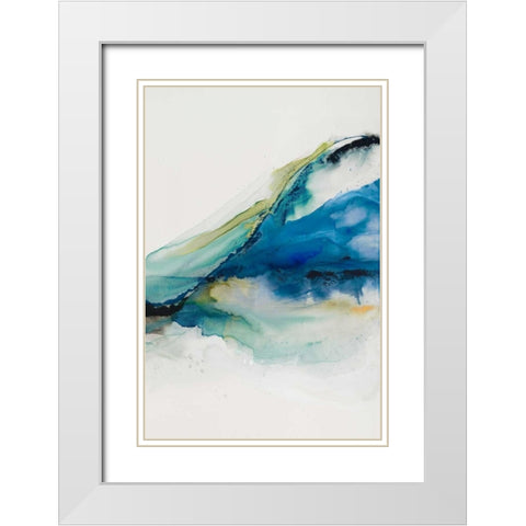 Abstract Terrain IV White Modern Wood Framed Art Print with Double Matting by Jasper, Sisa