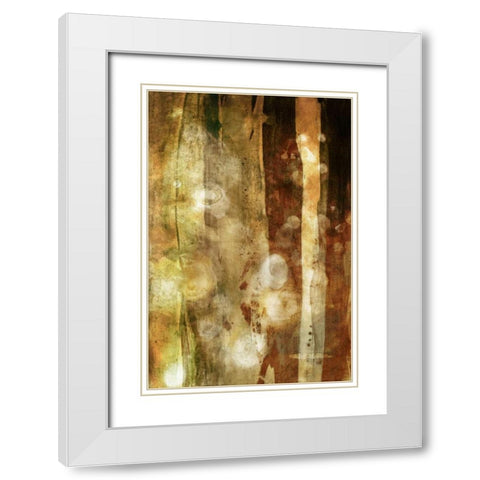 Golden Glow II White Modern Wood Framed Art Print with Double Matting by Jasper, Sisa